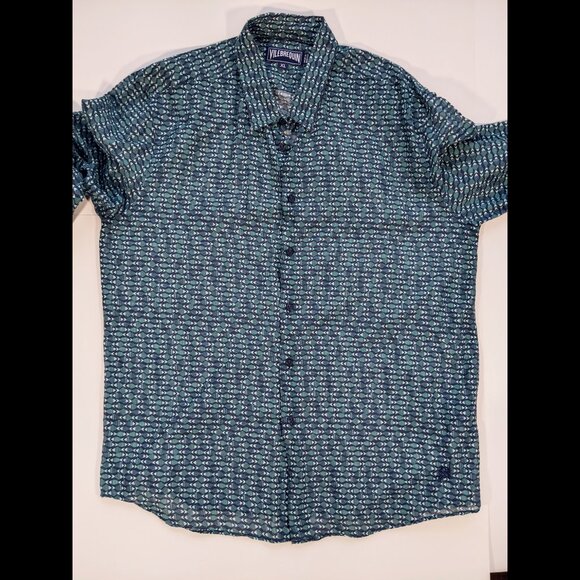 Lot of 2 Mens Vilebrequin Shirts fish, turtles pattern thin lightweight XL - Picture 3 of 14